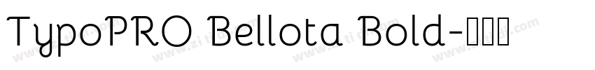 TypoPRO Bellota Bold字体转换